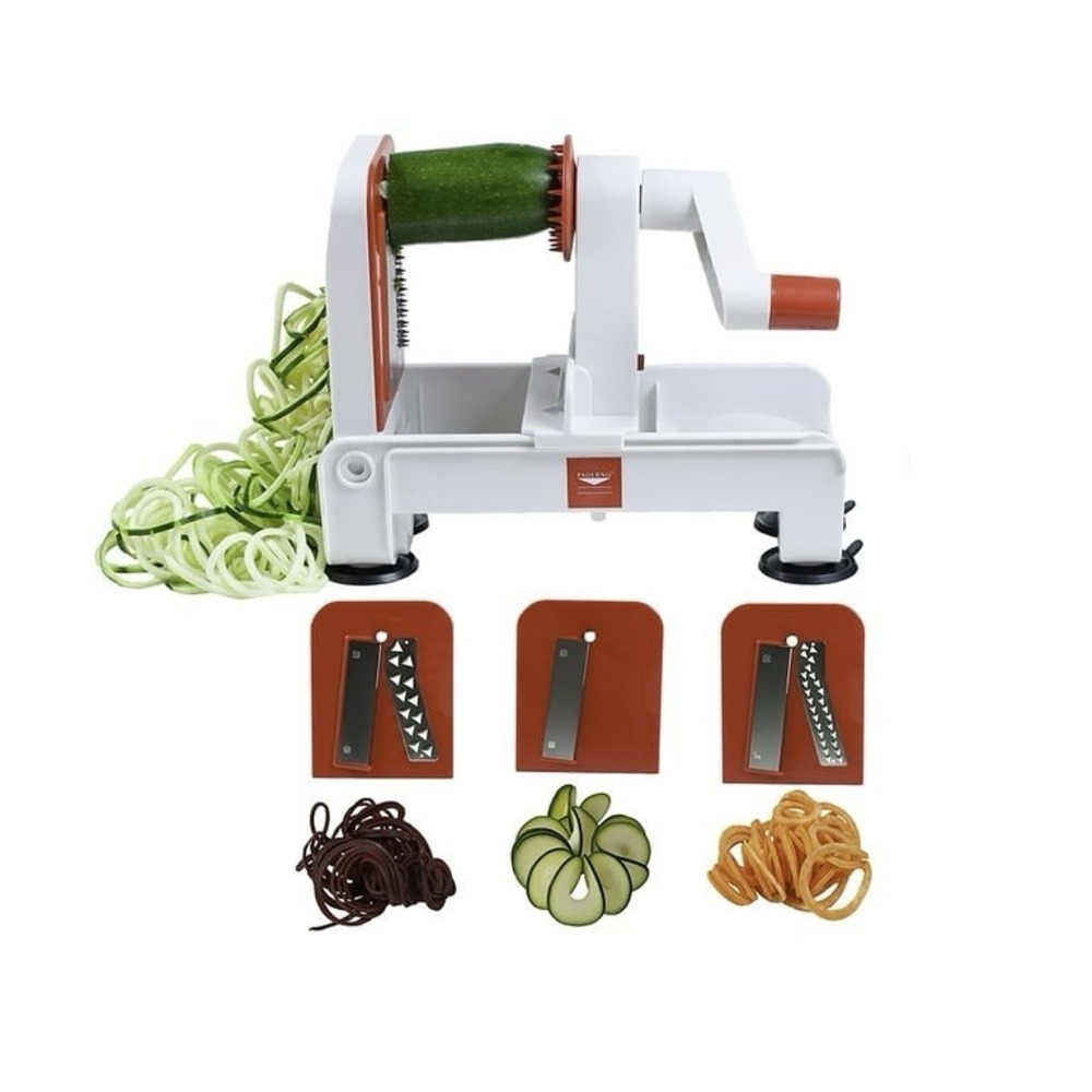 PADERNO WORLD CUISINE TRI BLADE SPIRAL VEGETABLE SLICER CUTTER Red A4982802